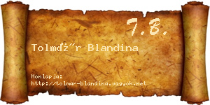Tolmár Blandina névjegykártya